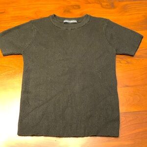 Brandi Melville black, lightweight, short-sleeved sweater